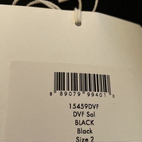 Diane von Furstenberg Sol wrap-effect satin wide-leg jumpsuit Size 2 NWT - Picture 9 of 13